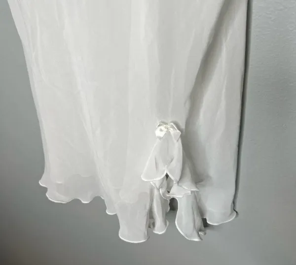 Linea Donatella white lingerie nightie molded cups underwire wedding size medium - Image 5