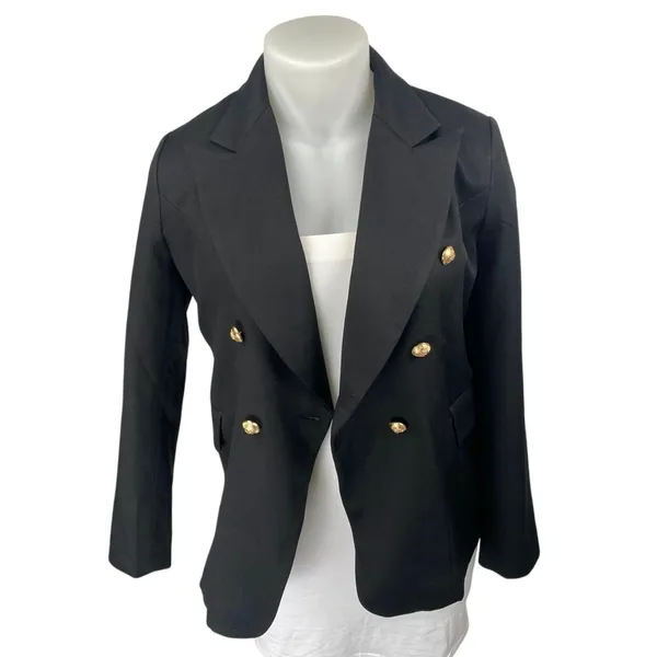 NEW Lioness Women' Black Long Sleeve Double Breasted Blazer Suit Jacket Size XXL - Image 2