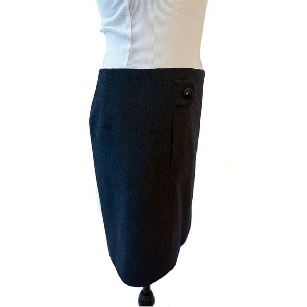 J.Crew Mini Skirt | Wool Blend Lined Button Detail | Size 0 NWT - Image 4