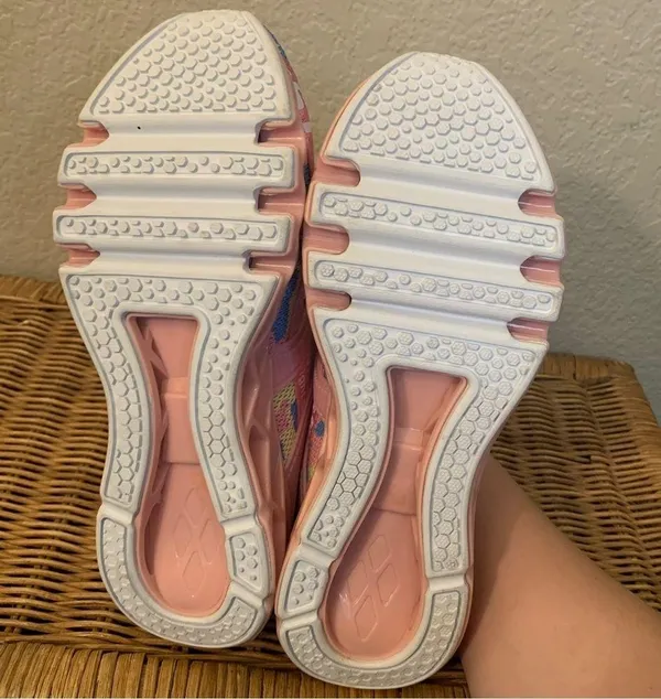 NWOT Just So So Pink Multicolor Logo Athletic Running Shoes Size 41 - Image 11
