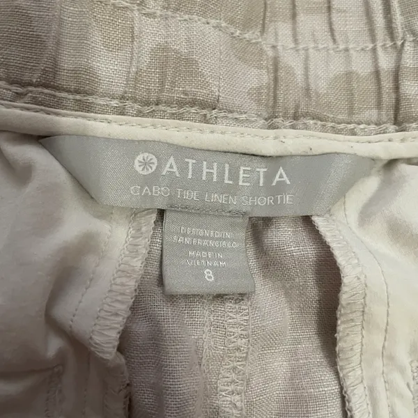 Athleta Cabo Tide Linen Camo Shortie Shorts - Image 7