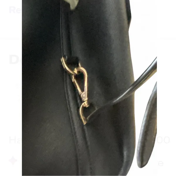 Michael Kors Saffiano Leather Greenwich Grab Bag Satchel Purse-long strap black - Image 3
