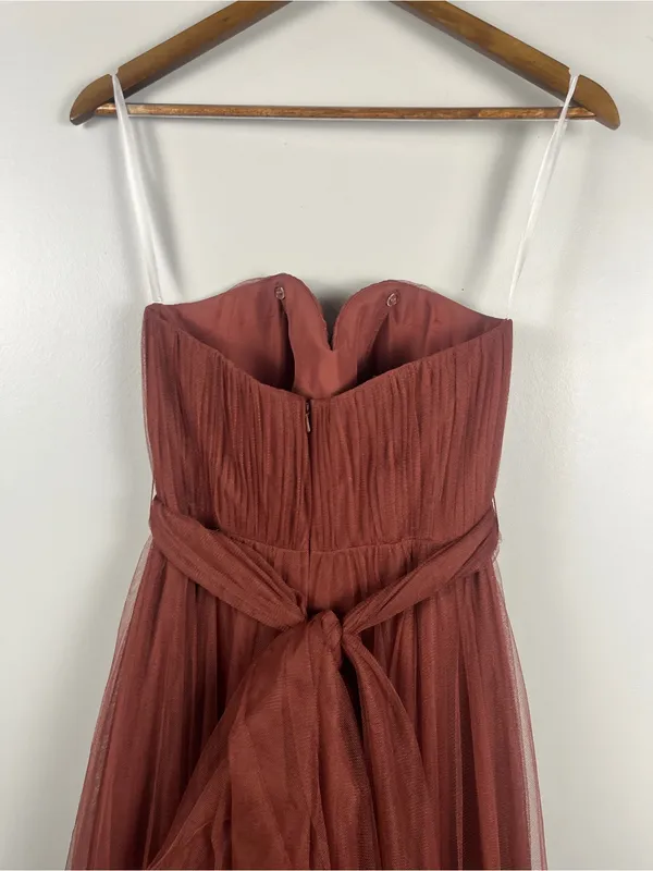 Revelry Rosalie Tulle Convertible Dress in cinnamon rose size 2 strapless - Image 8