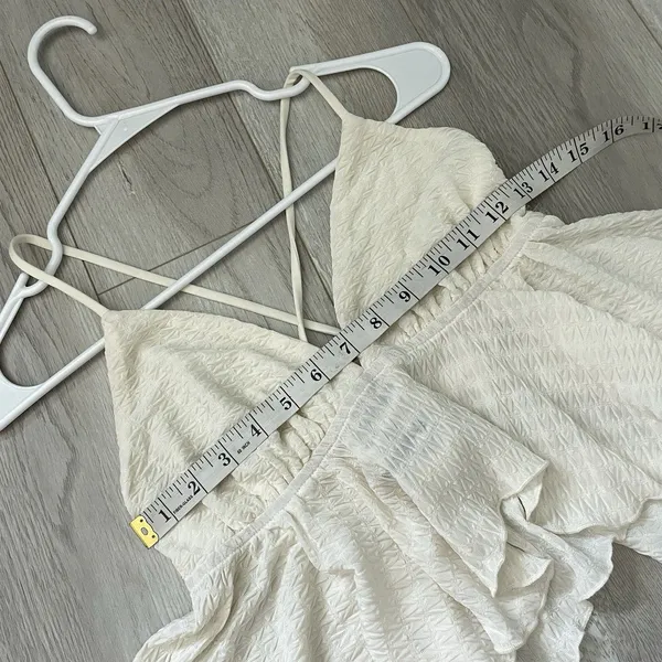 Princess Polly Tank Top asymmetrical fairy crop womens Cream (size 8) festival - Image 4