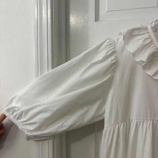 Saule Parc 100% Cotton Midi Dress L‎ Puff Sleeve Boho Cottagecore Victorian Rush - Image 3