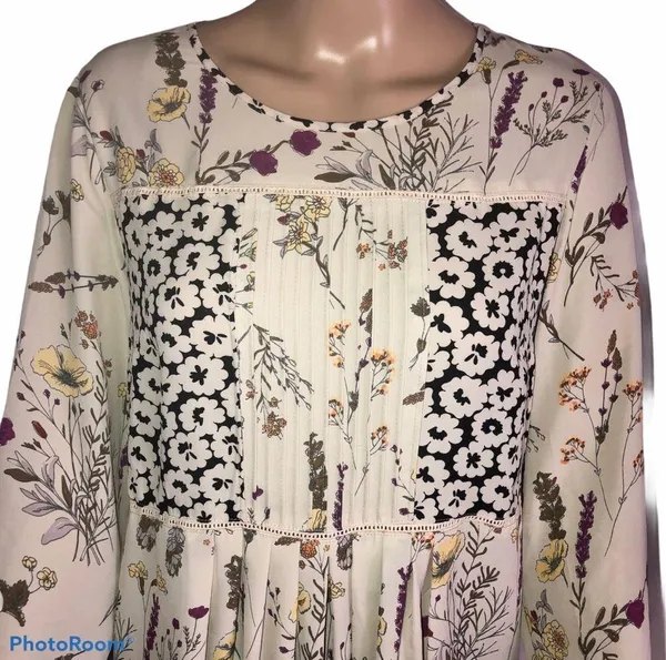 Dalia floral print chiffon blouse Size M - Image 2