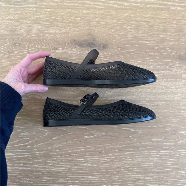 Melissa Harper Jelly Mary Jane Flats Size US6 Dark Grayish Black - Image 3