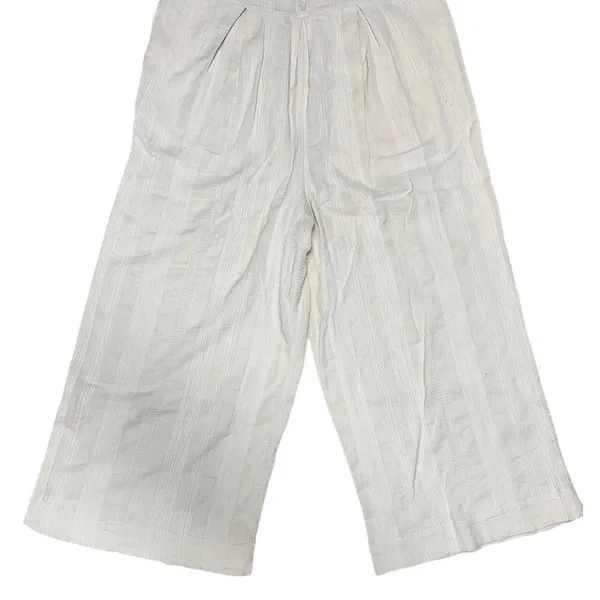 Free People Shiloh Cotton & Linen Jumpsuit‎ Summer Khaki Women's Size Medium - Image 6