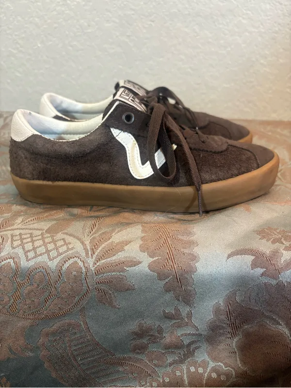 Vans Sport Low Bambino Shoes Sneakers Suede Chocolate Brown Gum Colorway 6.5 - Image 4