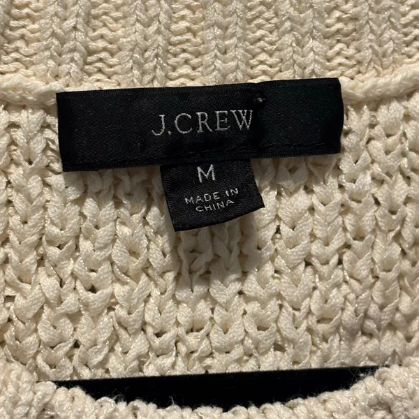 J. Crew High Neck Cream Sweater Tank - size Medium - Image 4