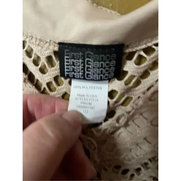 Vintage First Glance size XL crocheted cardigan coastal boho USA - Image 3