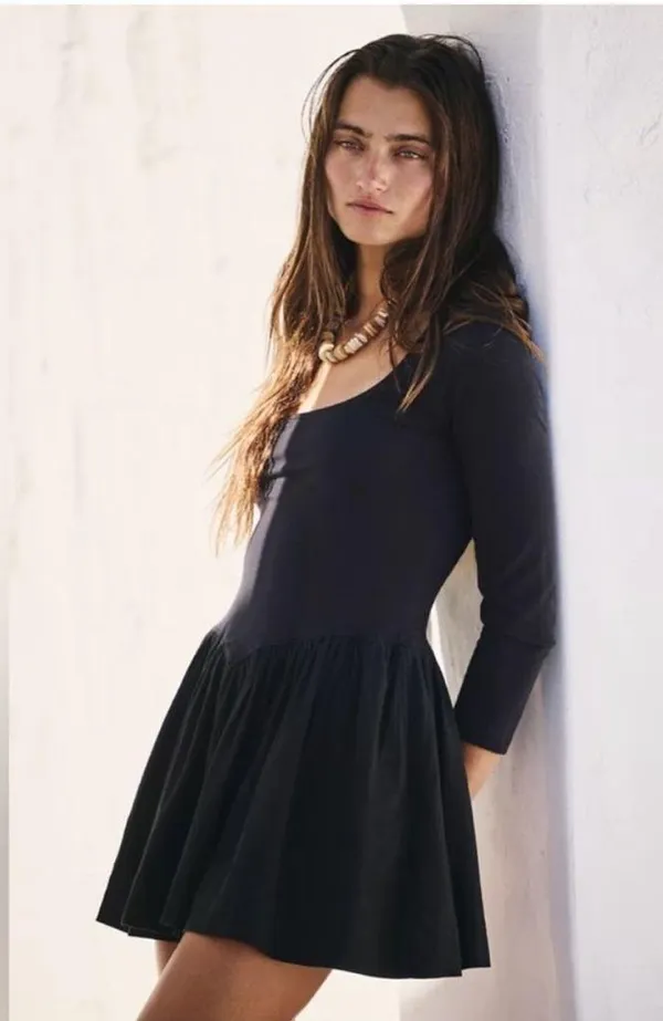 Free People Onda Drop-Waist Long-Sleeve Mini S - Image 9