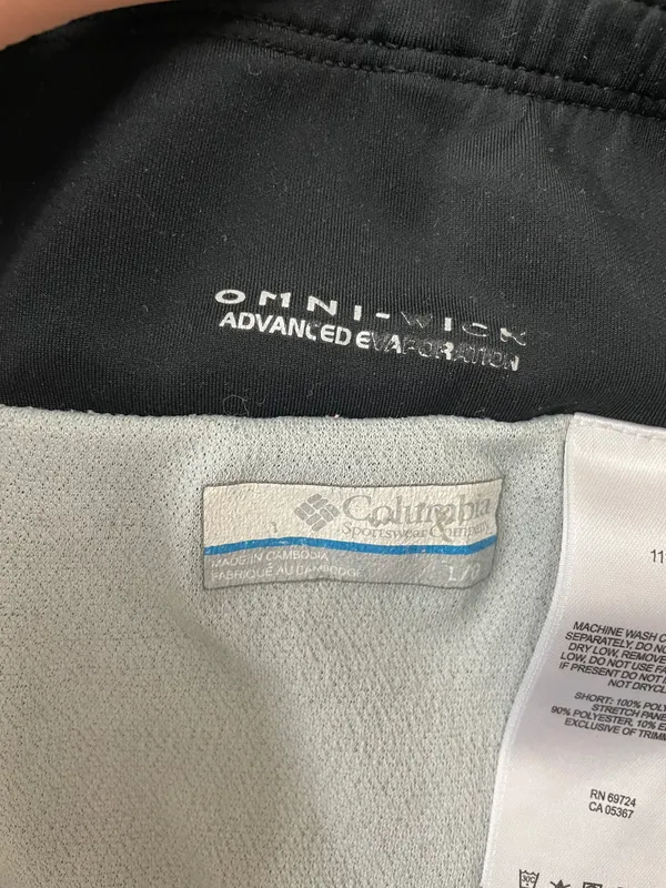 Columbia Omni-Wick Black Athletic Shorts - Image 5