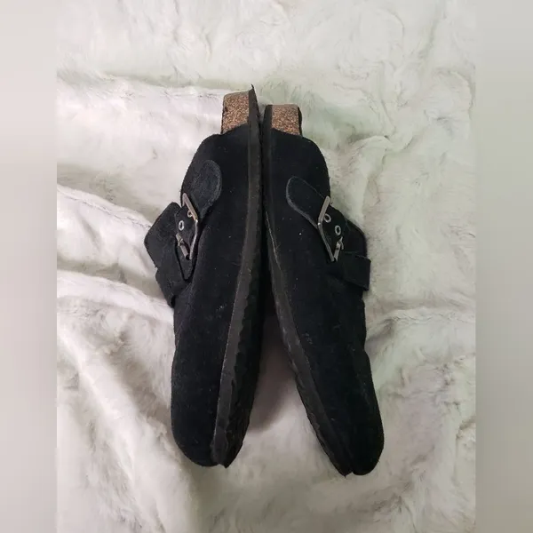Black Leather Upper Mules Size 8 - Image 3