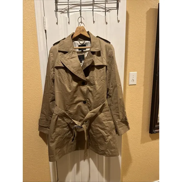 Banana Republic Trench Coat, Sz: XL - Image 5