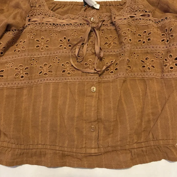 American‎ Eagle 2 Pc Bundle Black High Rise Mini Skirt 6 & Top Med Western Boho - Image 11