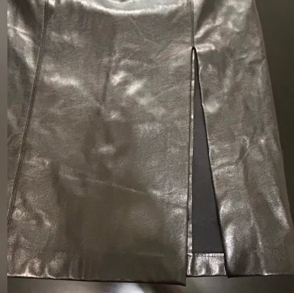 Steve Madden faux, leather black dress - Image 3
