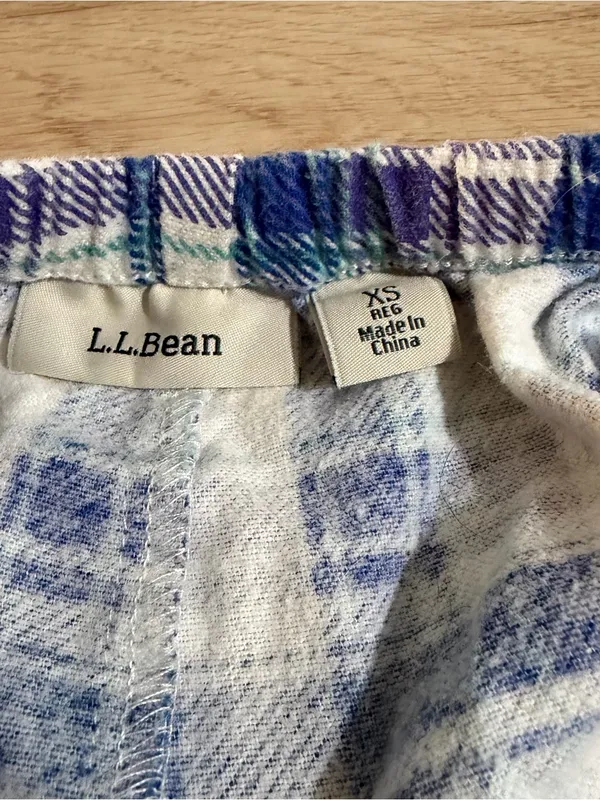 L.L. Bean Plaid Flannel Pajama Pants Cotton - Image 3