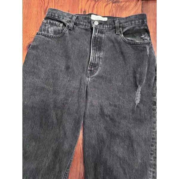 Abercrombie 90's Straight Ultra High Rise Curve Love Jeans Black Size 28 - Image 11