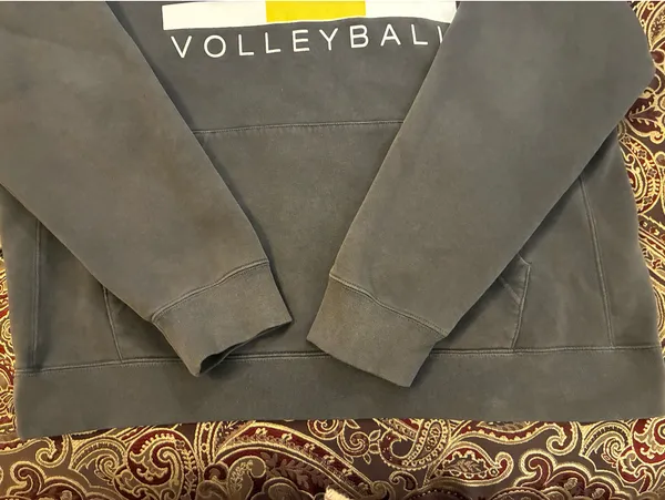 Mens Gray Hooded Nike Sweatshirt Size Large - Image 2