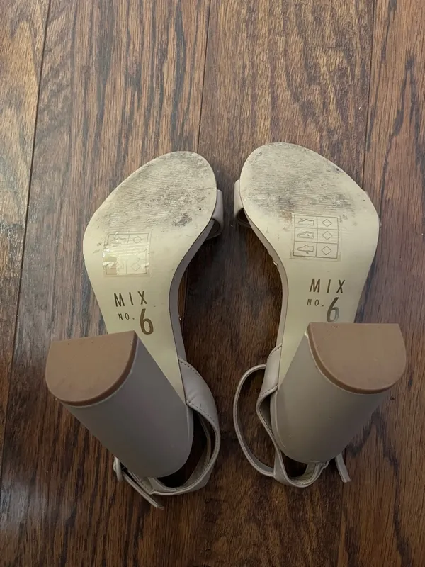 Mix No. 6 Nude Block Heel Ankle-Strap Sandals - Image 8