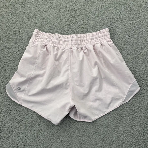 Lululemon Hotty Hot Shorts High Rise 4" Pale Pink Athletic Athleisure Women's 8 - Image 2