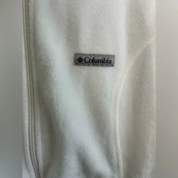 Columbia Women's Benton Springs White Winter Ski Full Zip Fleece Jacket Sz S - Image 2