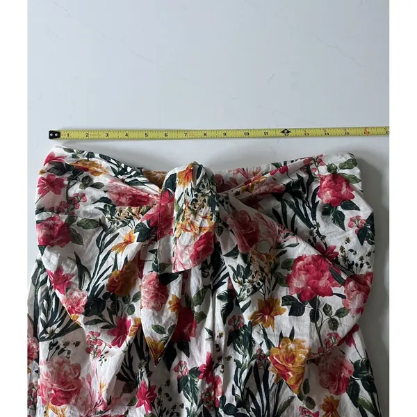 J Crew Cotton Voile Sarong Skirt Floral Cover Up Beach Small - Image 5