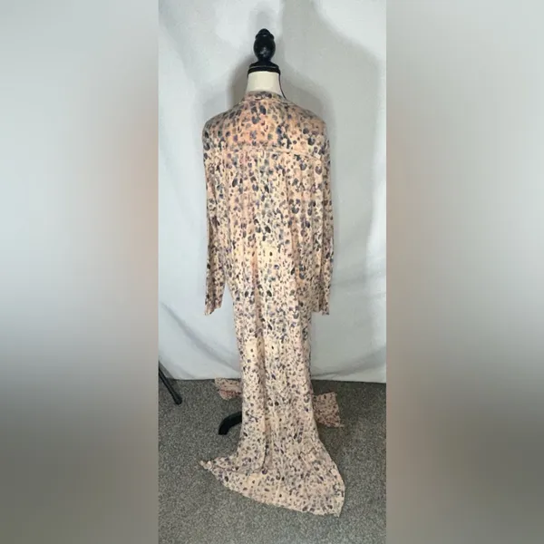 Intimately Free People Cheetah Print Maxed Out Maxi Button Dress Robe Duster Med - Image 5