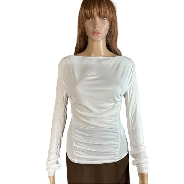 Free People Intimately Night We Met Long Sleeve Tee Seasalt Size S NWOT - Image 4