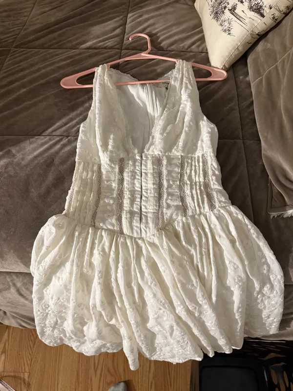 Nordstrom Sarita Lace Trim Broderie Anglaise Minidress - Image 4