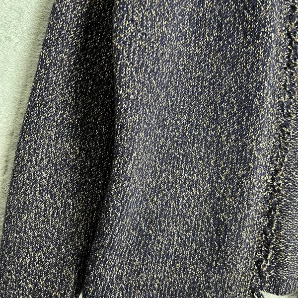 Eileen Fisher‎ Wool Cotton Purple Fringed Open Front Cardigan Size Small - Image 5