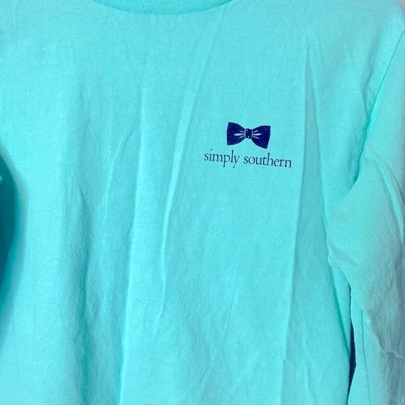 Simply Southern Long Sleeve‎ Blue Shirt Size Small - Image 3
