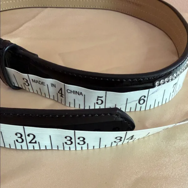 Black Women's Rhinestone Buckle Belt - Image 5