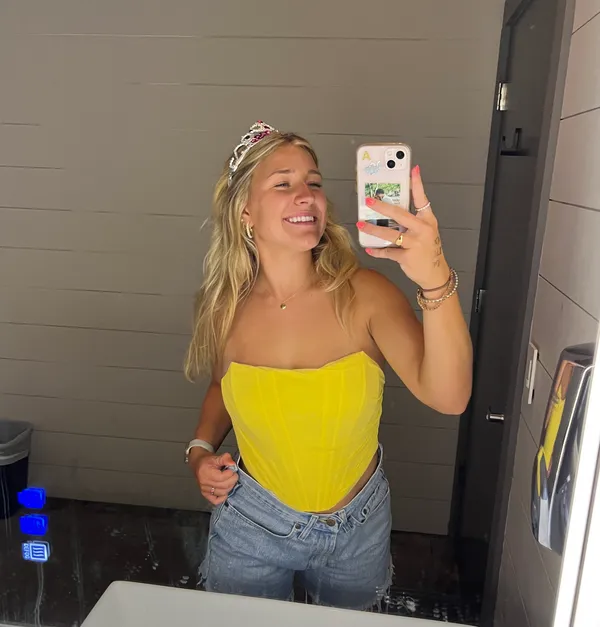 Small Yellow Corset Top - Image 3
