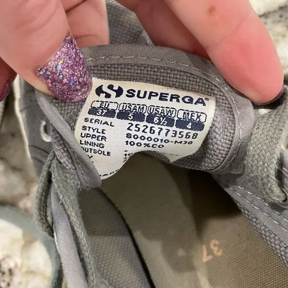 Superga Gray Women’s Sneakers Size‎ 6.5 - Image 4