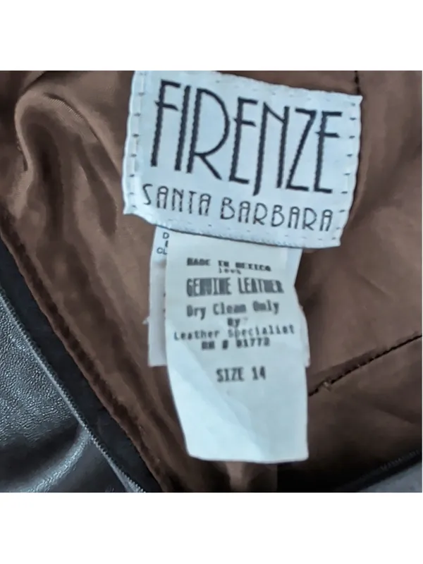 Vintage Firenze Brown Leather Skirt - Image 2