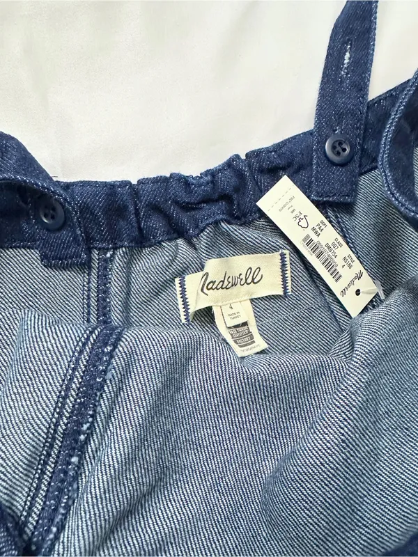 NWT Madewell Denim Strapless Mini Dress – Maytown Wash – 4 - Image 8