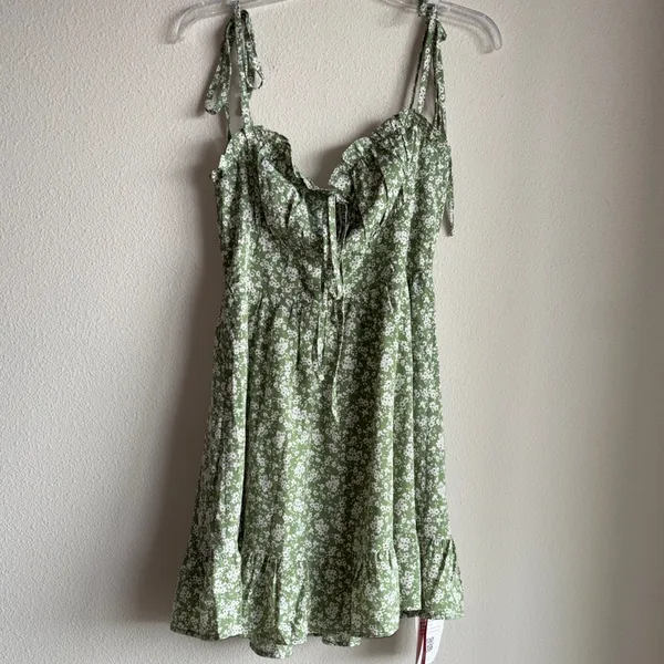 Cider Ditsy Floral Tie‎ Shoulder Mini Dress Size Small - Image 2