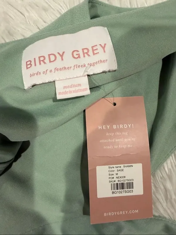 NEW Birdy Grey Shamin Maxi Bridesmaid Dress in Sage Green Medium - Image 10