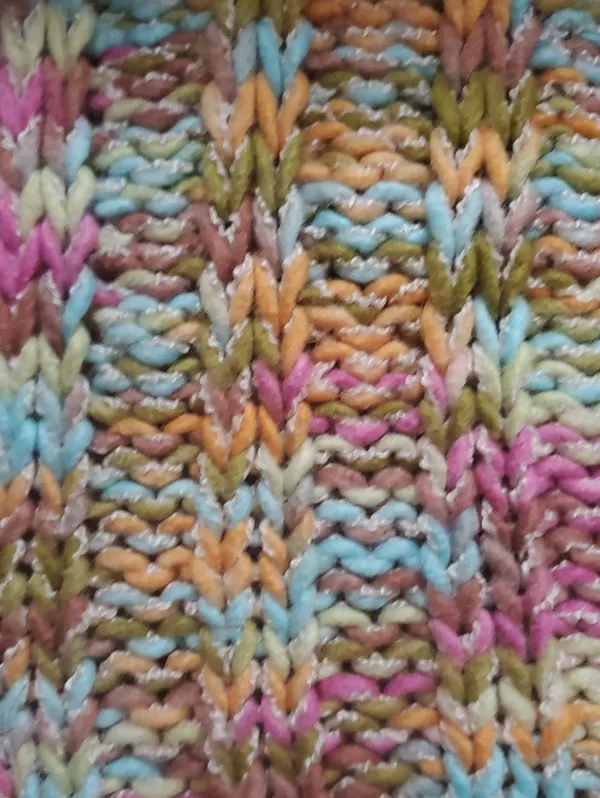 Sadie & Sage Multi-Color Ribbed Knit Women's Sweater Cropped Size Xs Oversized - Image 3