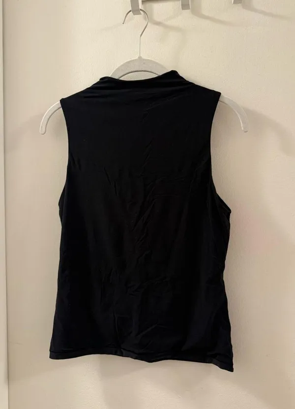 aerie Black Sleeveless Mock Neck Tank - Image 2