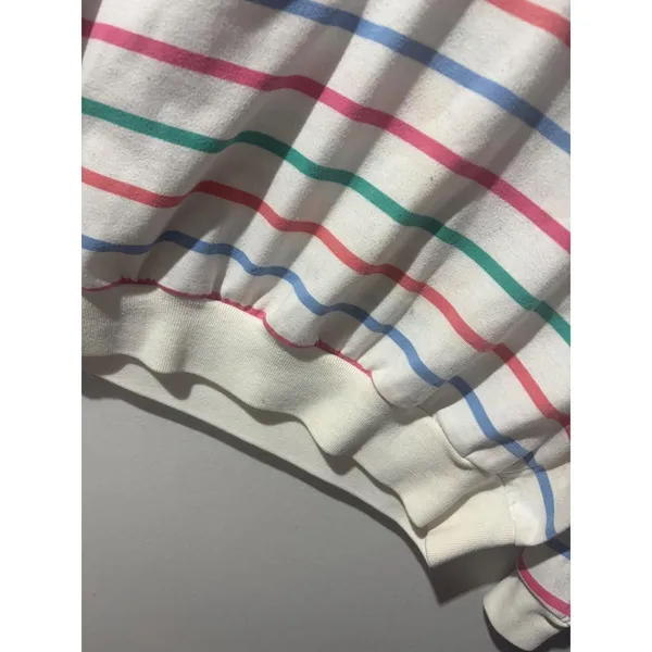 Vtg Winners Choice Womens Striped Polo Shirt Long Sleeve Casual‎ Pullover Top L - Image 6