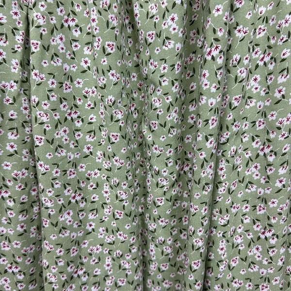 Herperus Tie Front Floral Maxi Dress Sz M Spaghettis Straps Green - Image 5