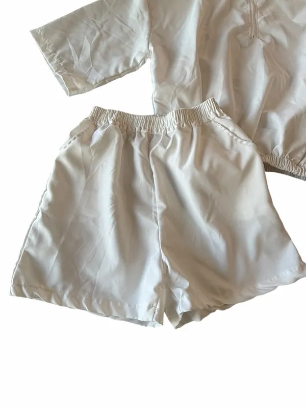 Women's Two Piece White Short Set Size XXL #260867 - Image 2