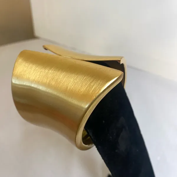 Cleopatra Gold Nickel Cuff Bracelet - Image 5