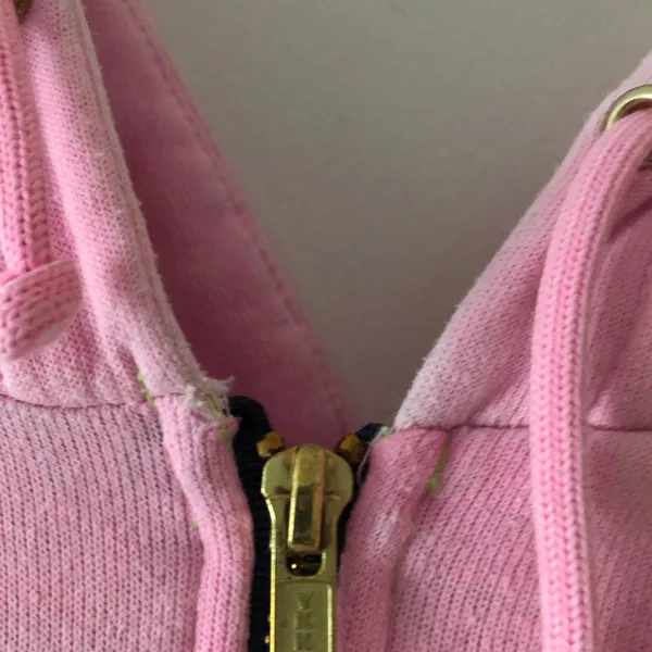 Aviator Nation 5 Stripe Hoodie in Heather Pink Rainbow Stripe Size Medium READ - Image 8