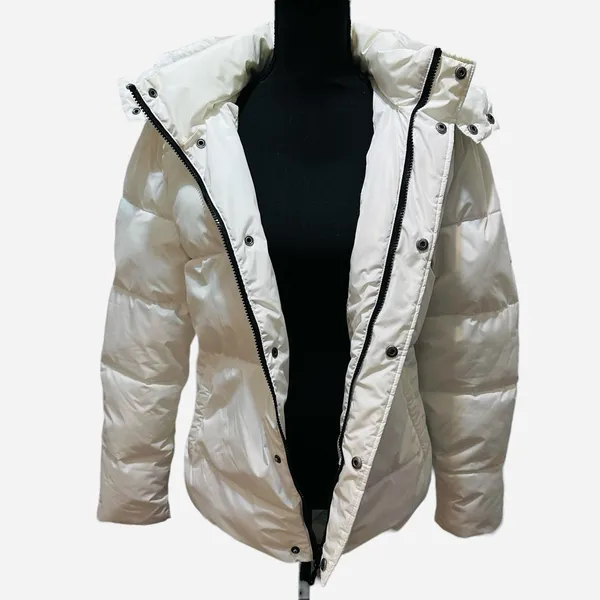 Zyia Active White Aspen Puffer Jacket Women’s Medium with‎ Removable Hood - Image 5