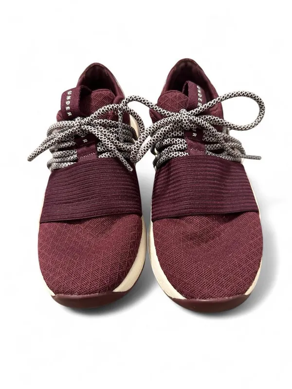 Under Armour Women's Purple Knit Lace-Up Sneakers - Image 3