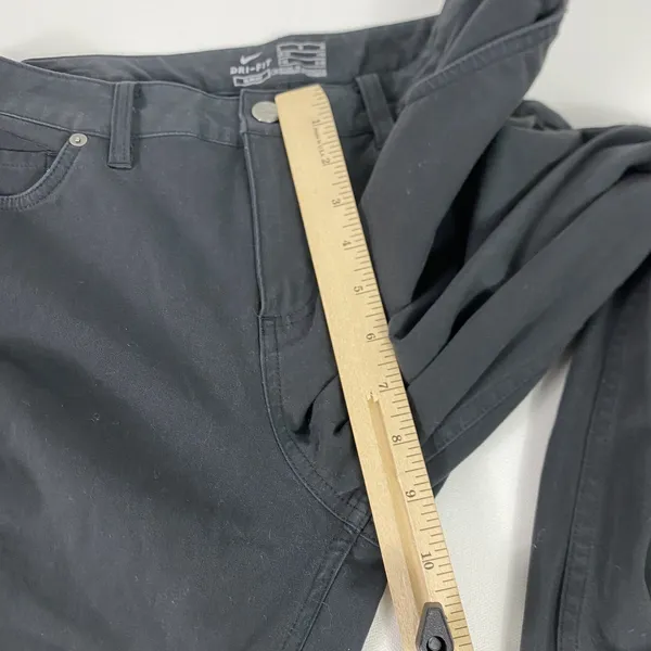 Nike Pants Womens 8‎ Black Dri-Fit Slim Fit Chino Straight Leg Twill Athletic - Image 6